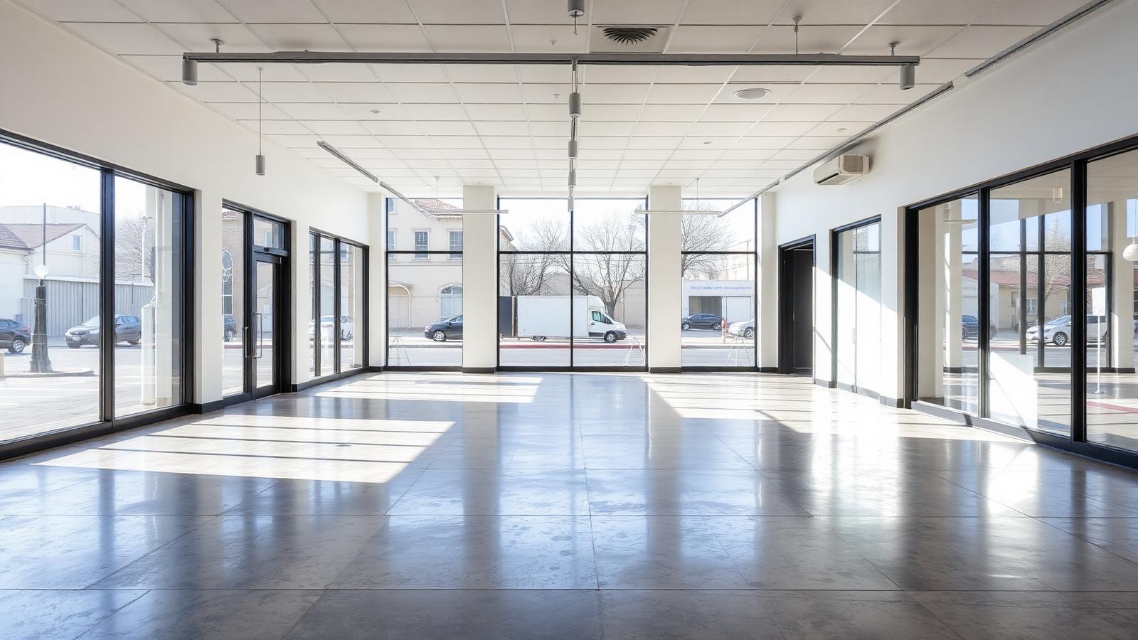 Business owner touring an available commercial space for lease in Sioux Falls South Dakota