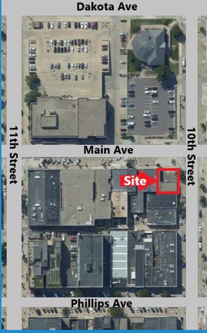 aerial view 200 s main ave sioux falls sd for lease